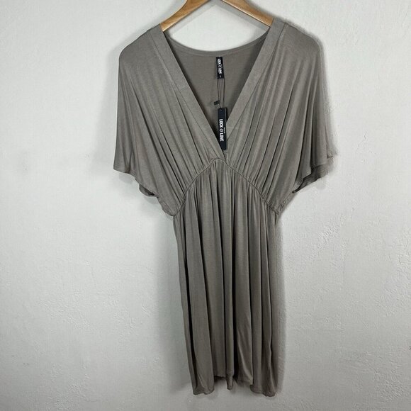Lock & Love 2 Short Sleeve‎ Kimono Style Deep V Neck Casual Summer Dresses Large - Picture 3 of 9